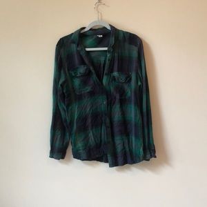 dark green urban outfitter flannel